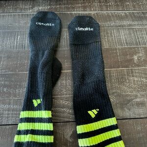 Black and Green adidas socks